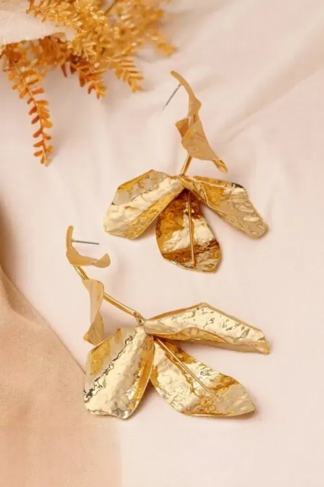 Upside Down Golden Earrings