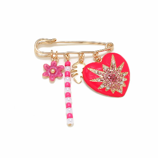 Red Heart Brooch