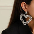 Big Heart Crystal Earrings