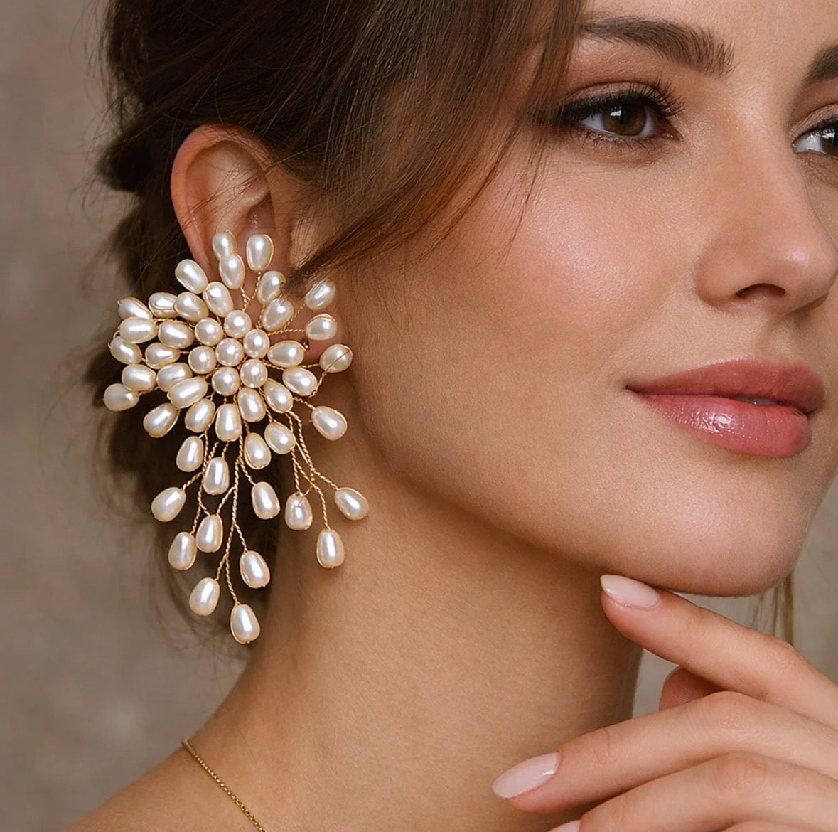 Pearl Shower Teardrop Earrings