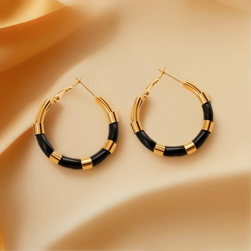 Black and Golden Hoops