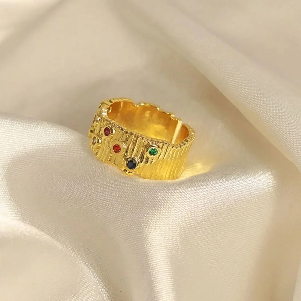 Rainbow Stone Ring
