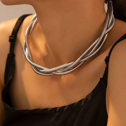 Silver Twisted Necklace