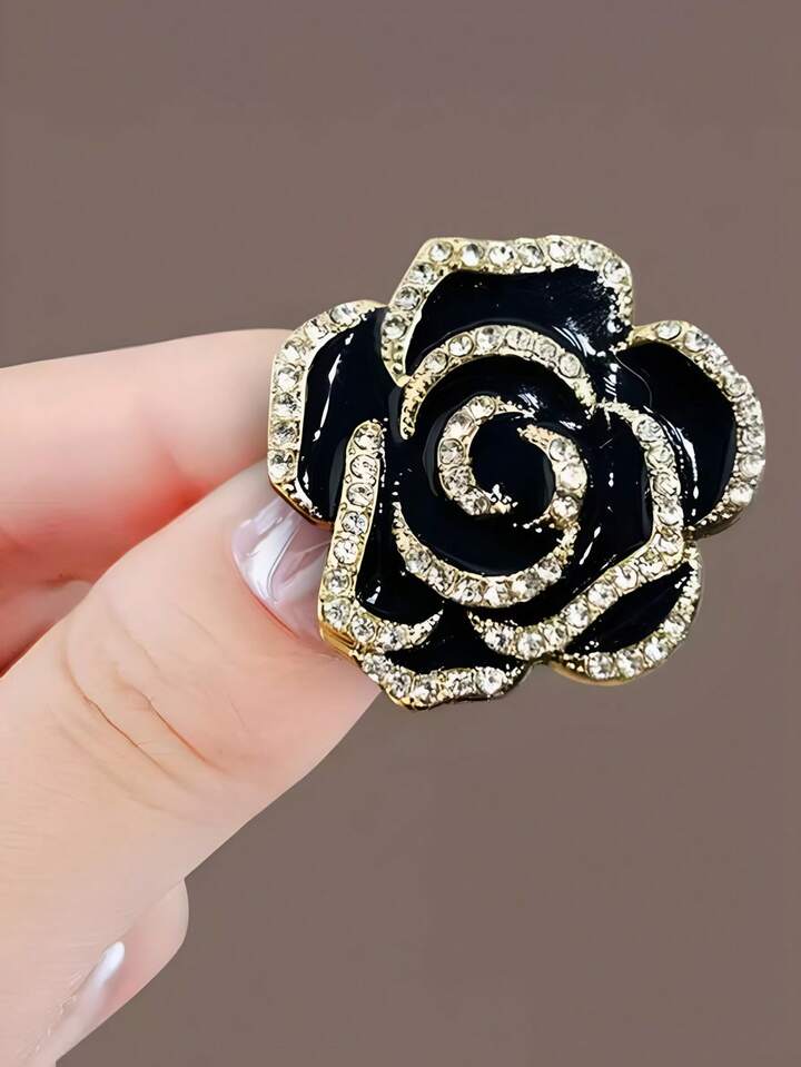 Black Rose Brooch