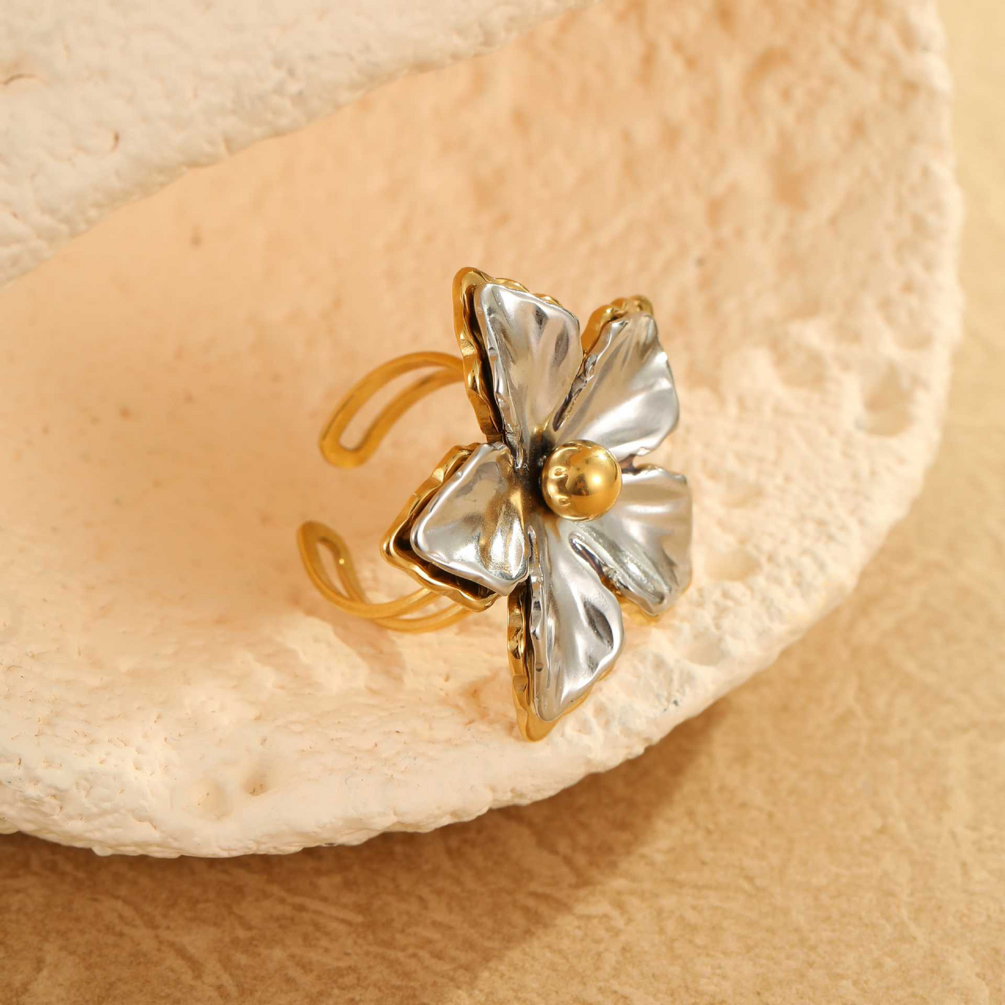 Mutli Coloured Flower Ring