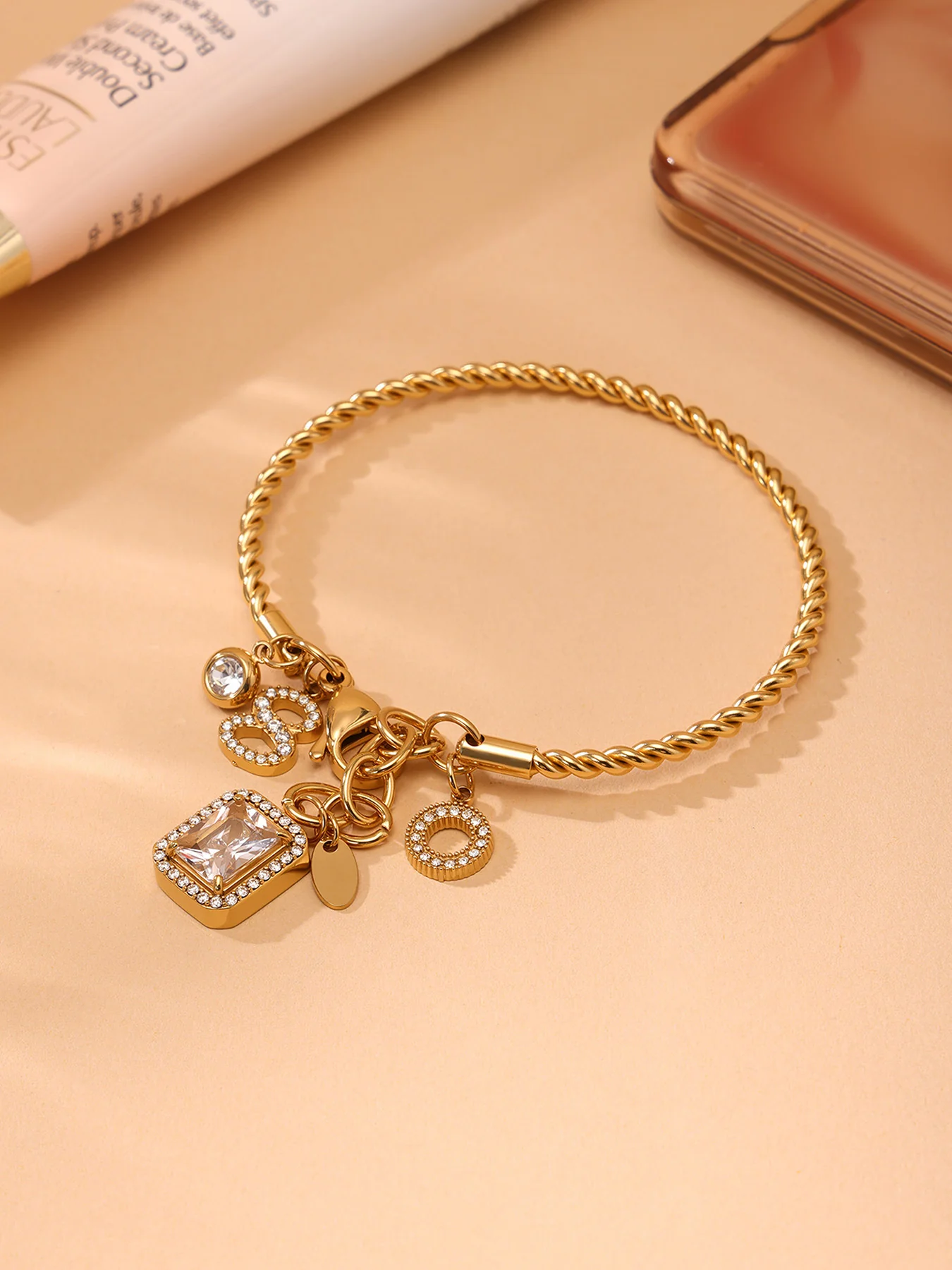 No 8 Charm Bracelet
