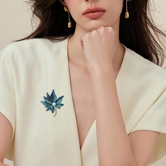 Blue Petal Brooch