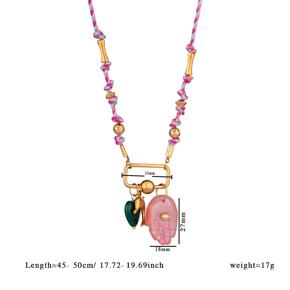 Hand Thread Evil Eye Necklace