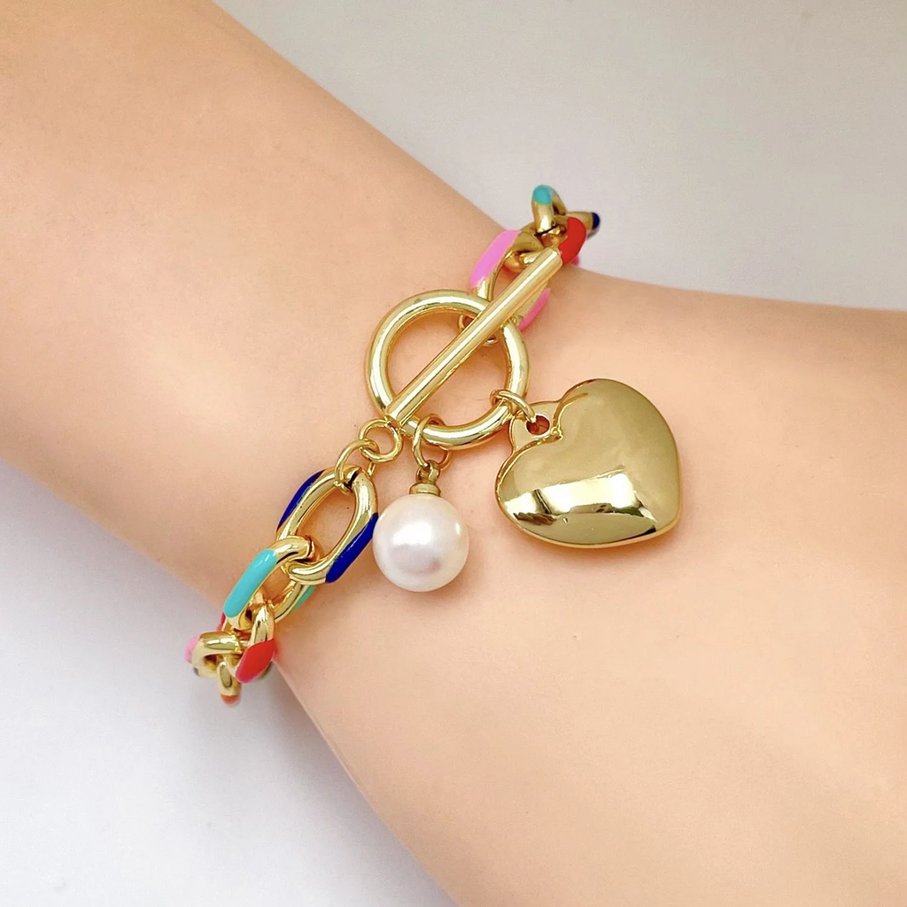 Heart Linked Bracelet