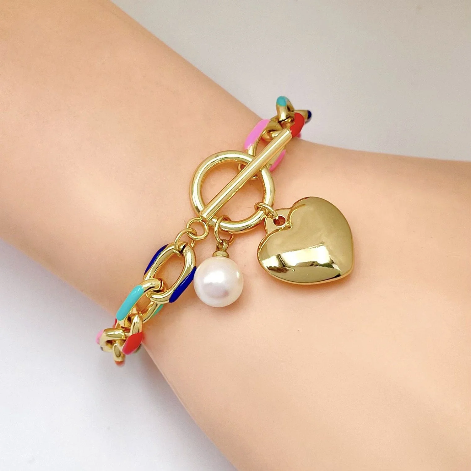 Heart Linked Bracelet