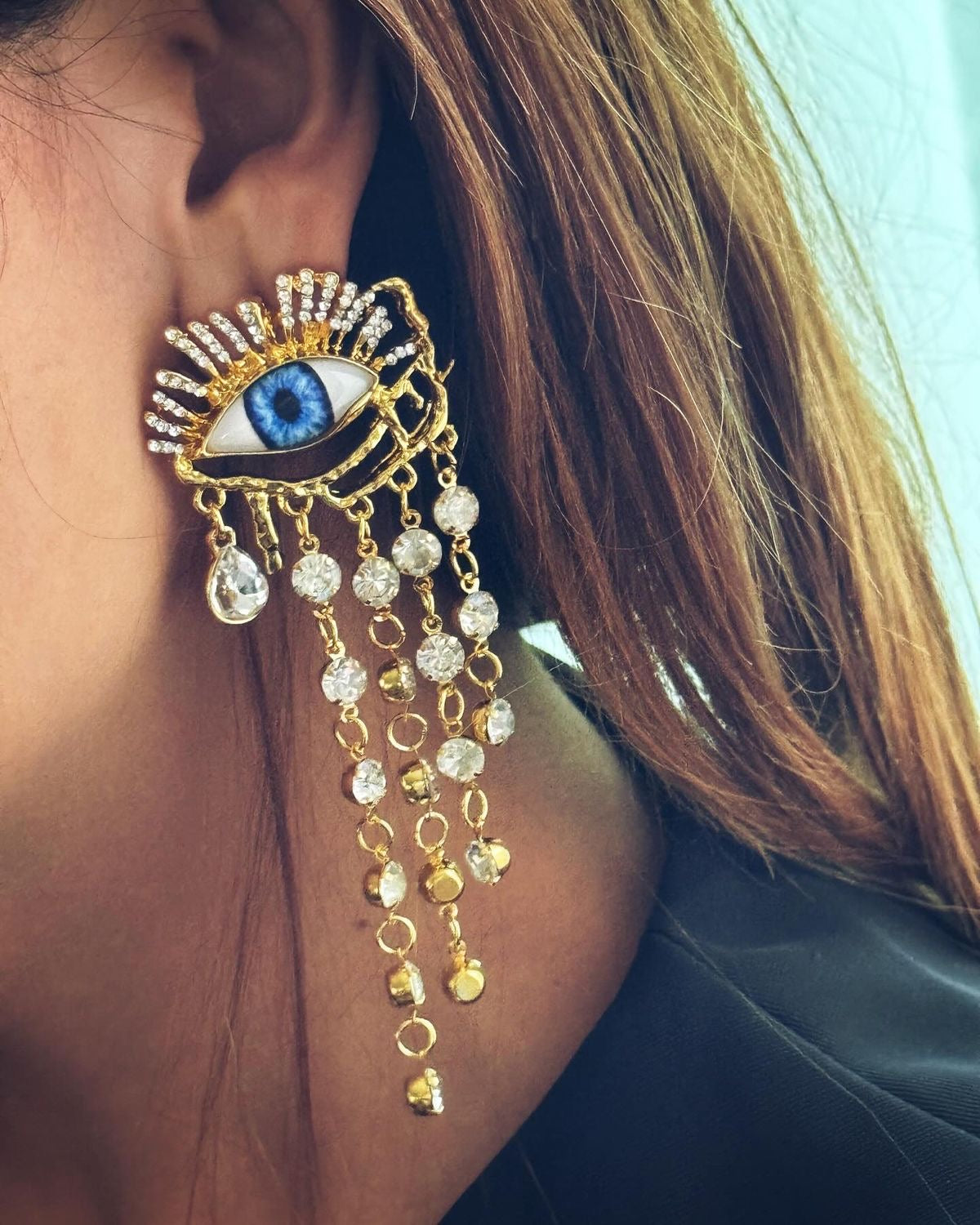 Rosalia Evil Eye Drop Earrings