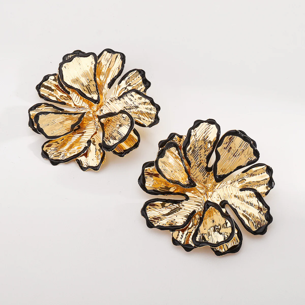 Golden Black Outline Earrings