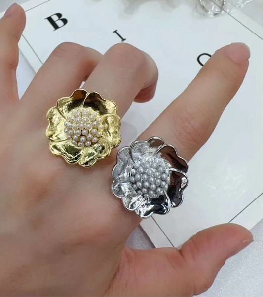 Pearl Flower Ring