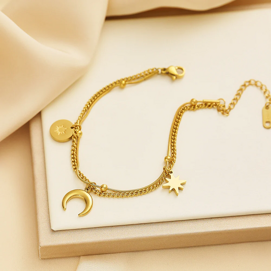 Moon and Star Bracelet