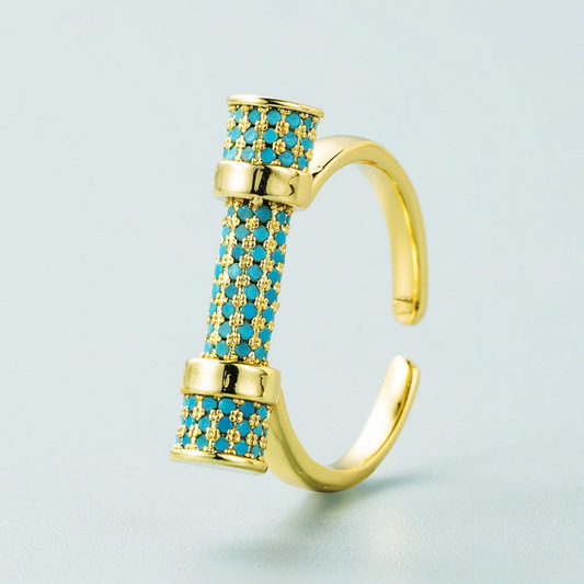 Studded Barbell Ring