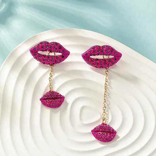 Lips Uneven Earrings
