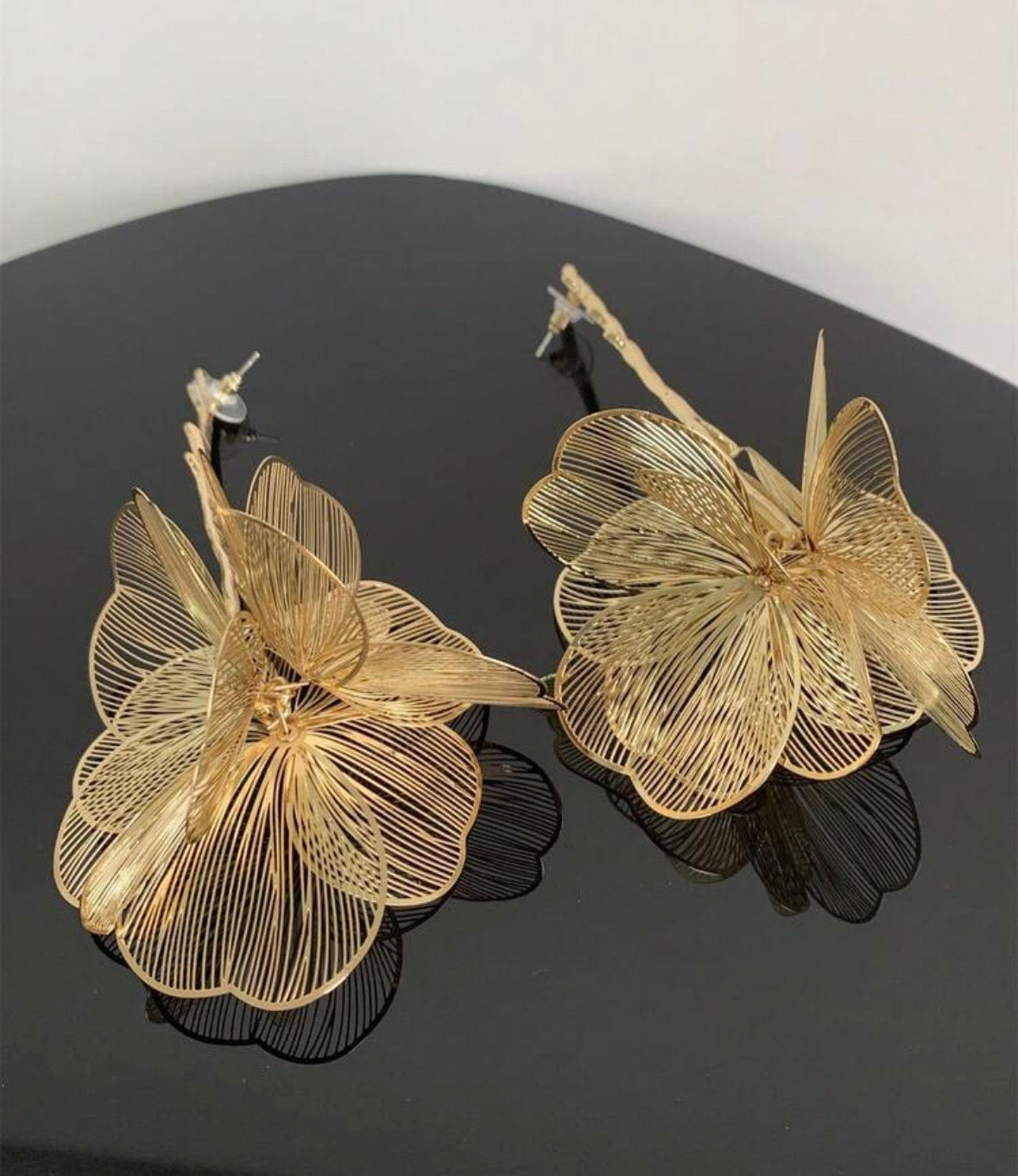 Filigree Drop Flower Earrings