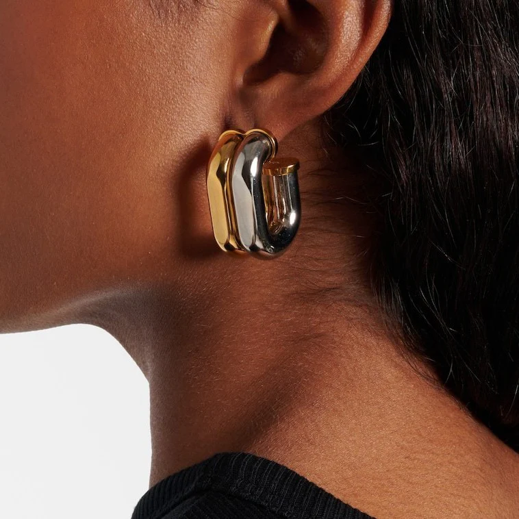 Two Tone Curved Hoop