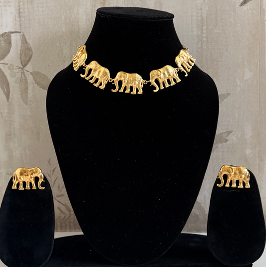 Hathi Necklace and Earring Set