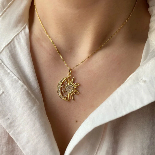 Sun and Moon Pendant Chain