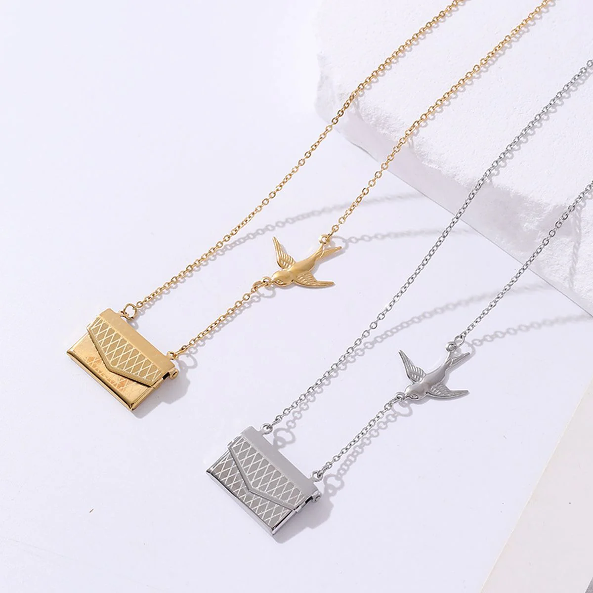 Envelope Bird Necklace