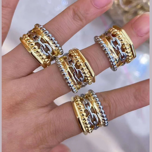 Multi Colour Linked Ring
