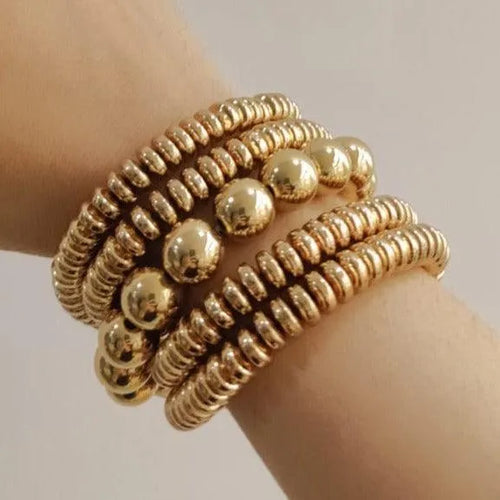 Golden Bracelet Stack of 5