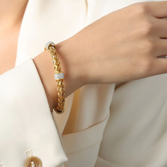 Mesh and Diamond Cuff