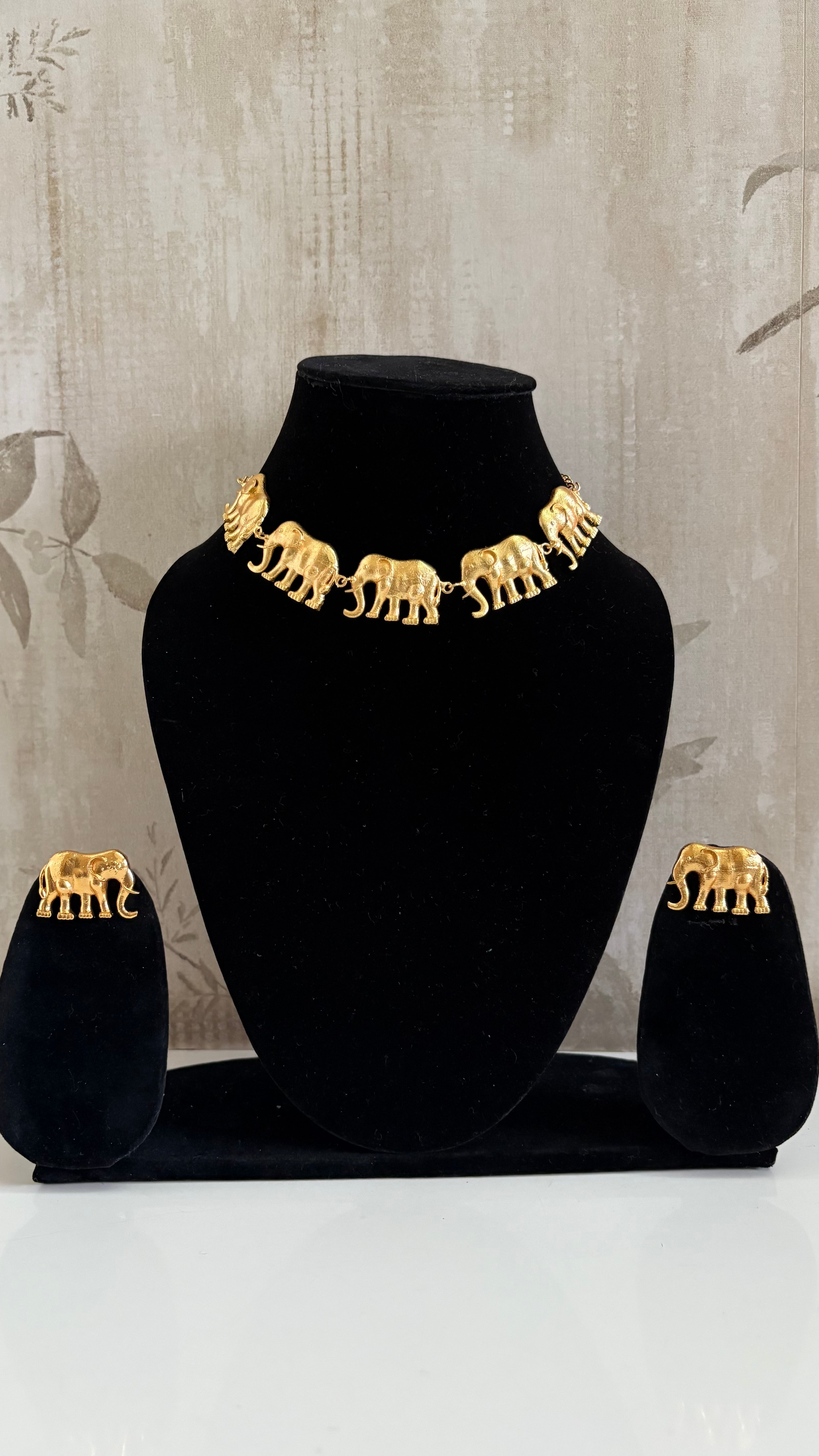 Hathi Necklace and Earring Set