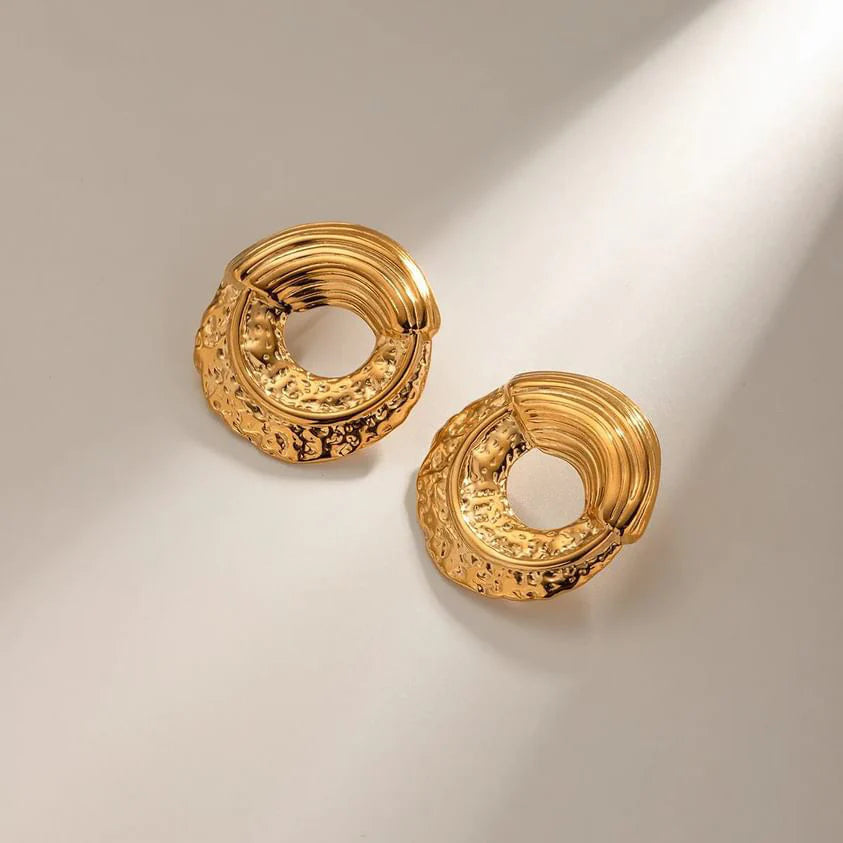 Donut Stamped Studs
