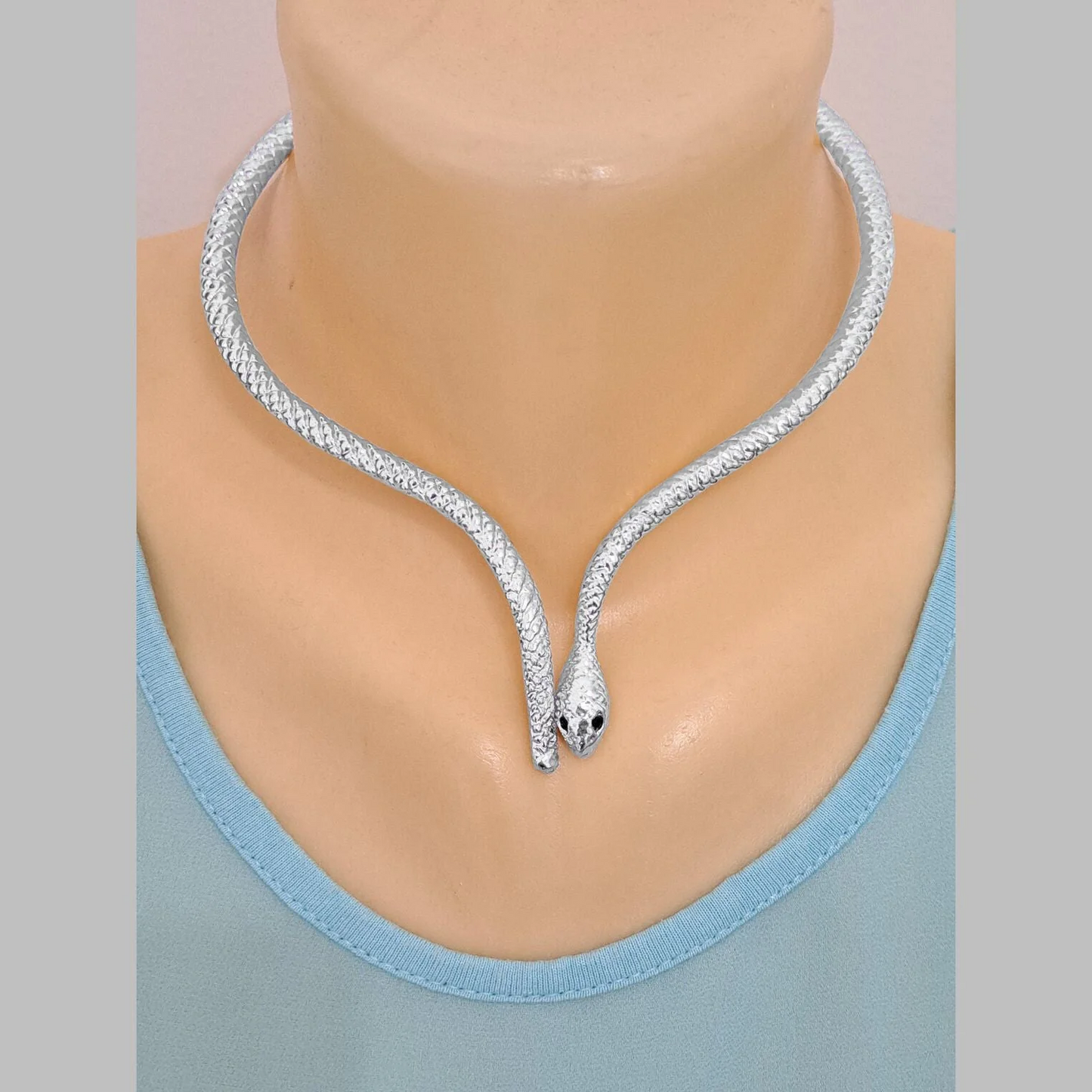 Silver Snake Choker