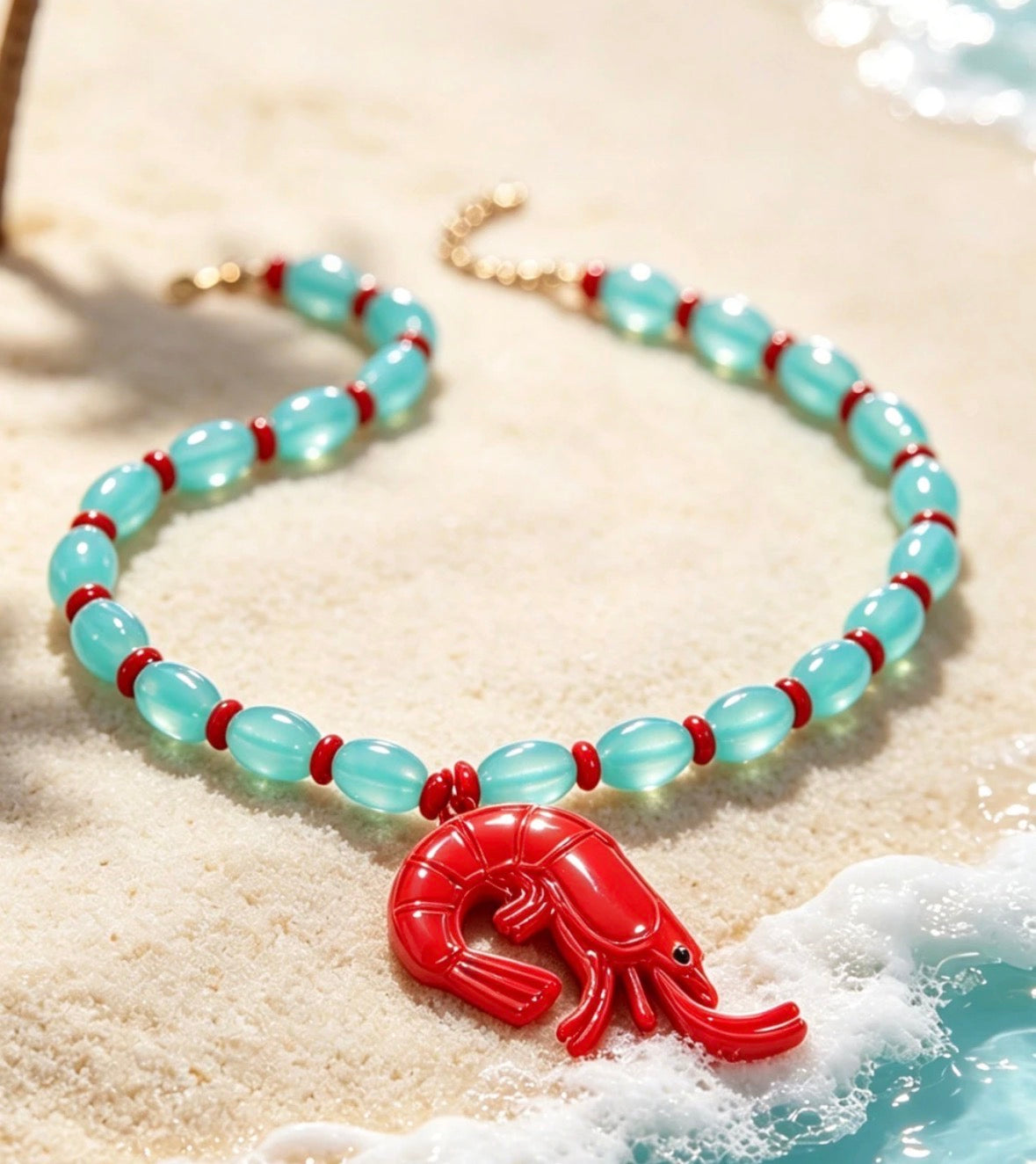 Shrimp Beaded Necklace