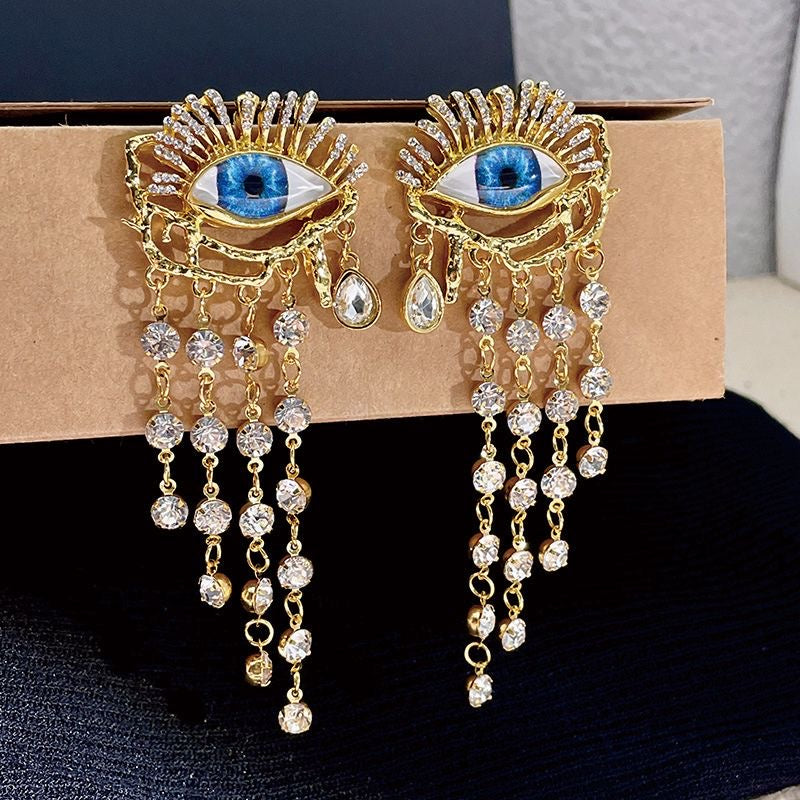 Rosalia Evil Eye Drop Earrings