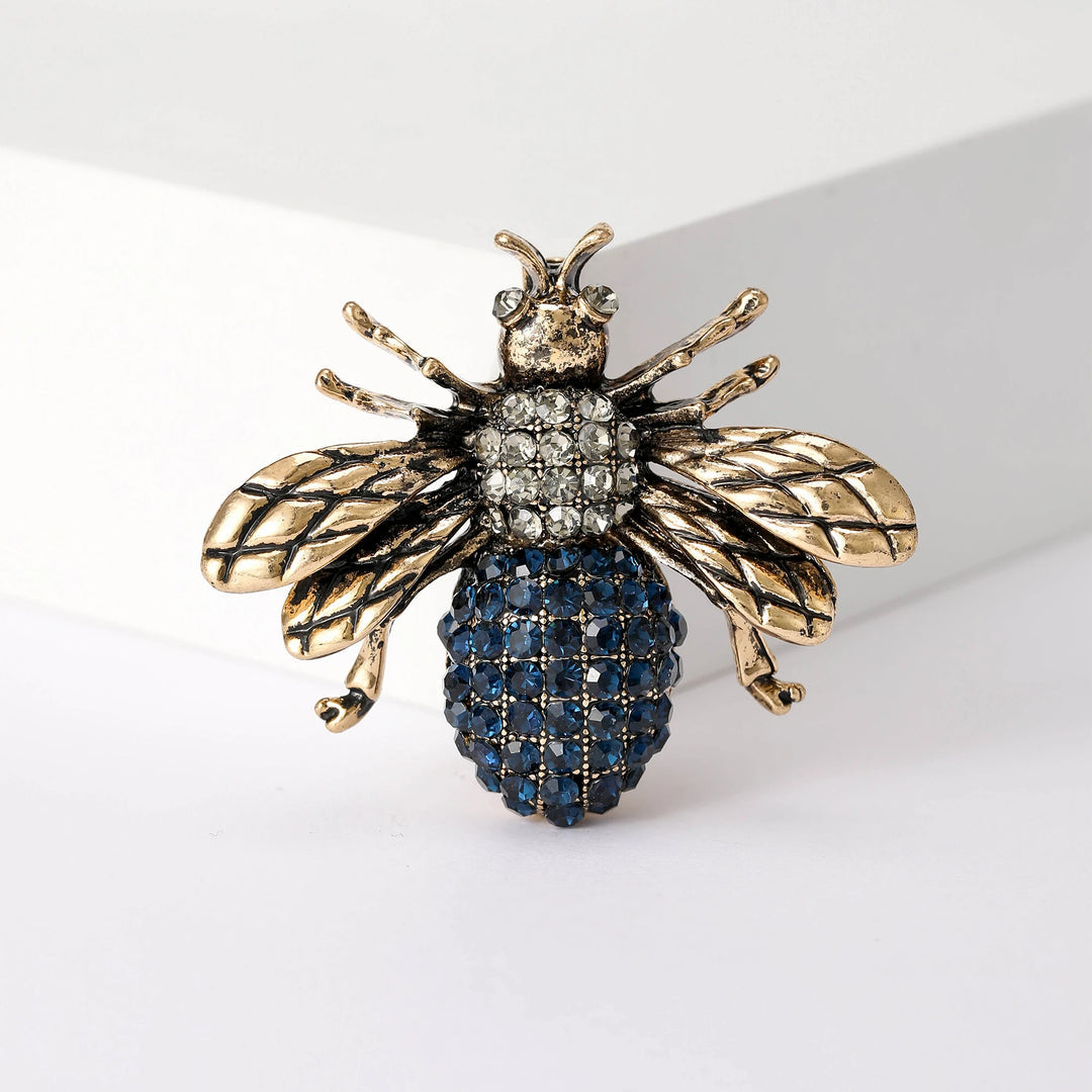 Blue Bee Brooch