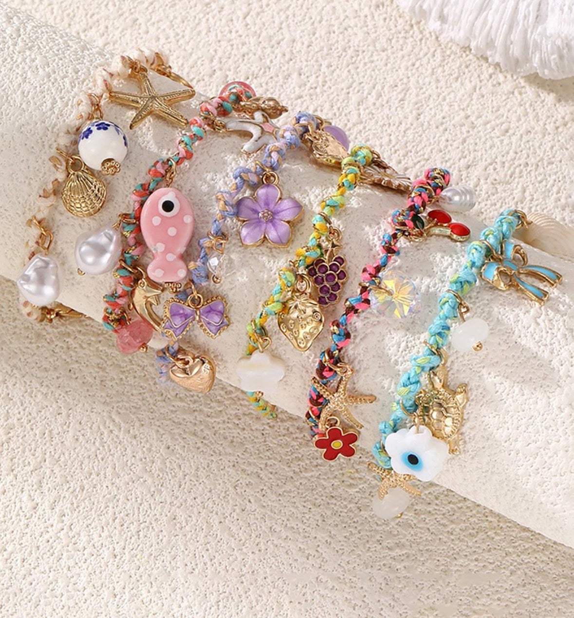 Threaded Charmed Bracelet