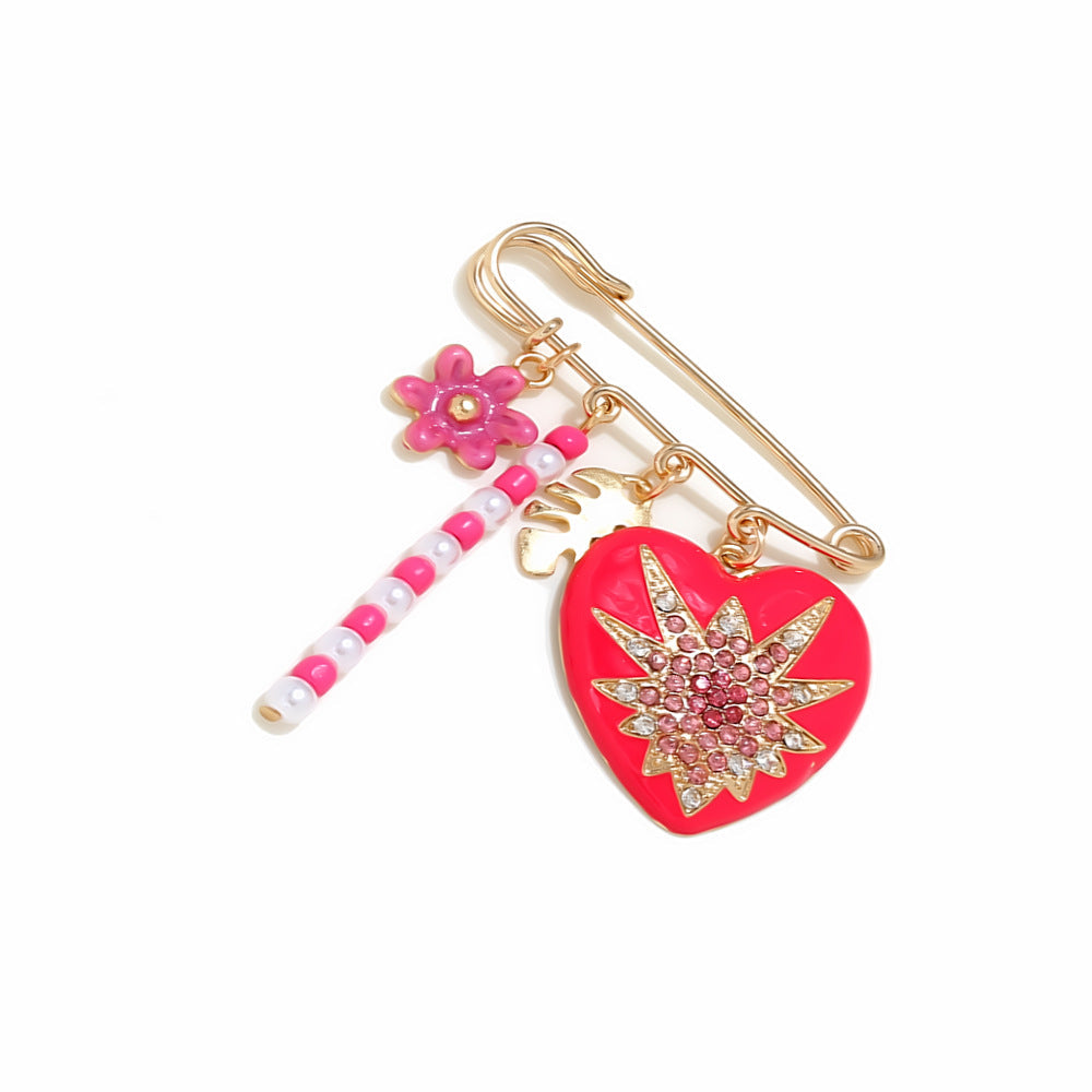 Red Heart Brooch