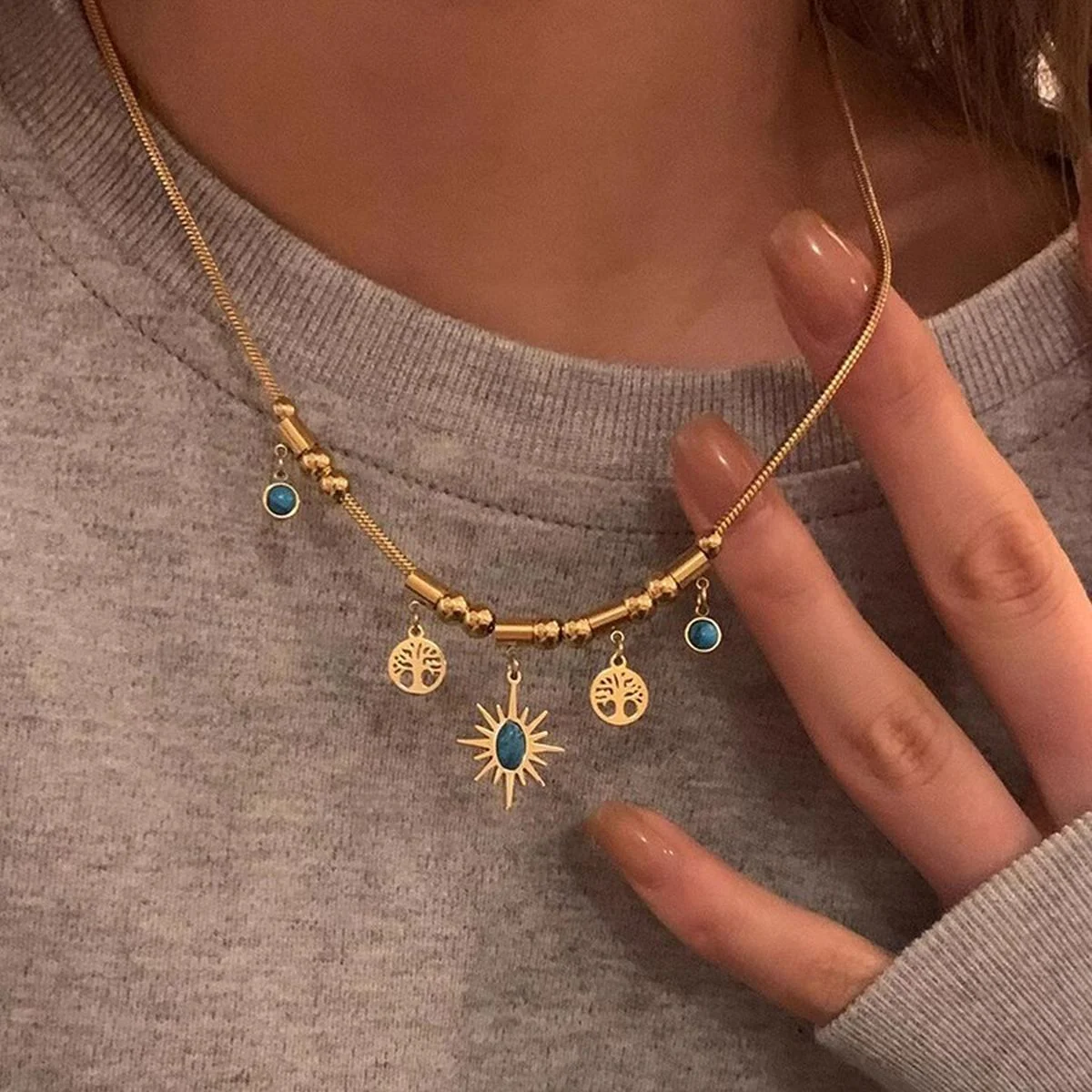 Sun Charm Necklace