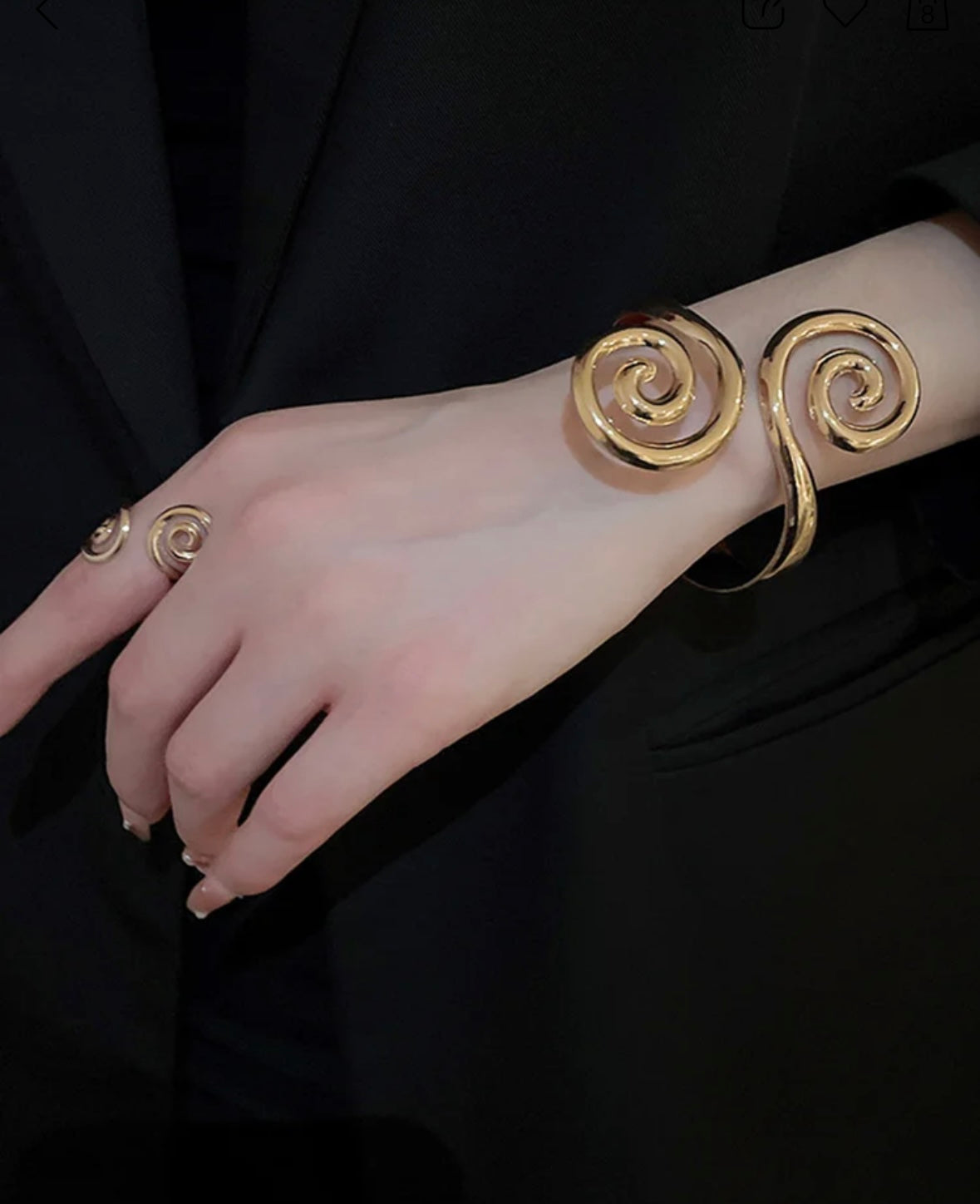 Swirl Bracelet and Rings