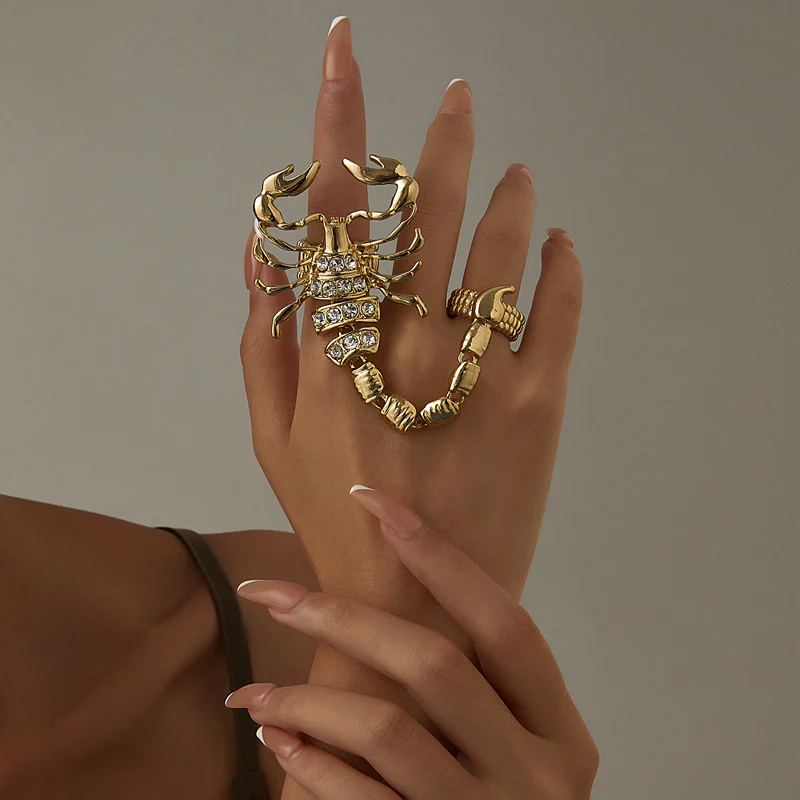 Scorpion Chained Ring