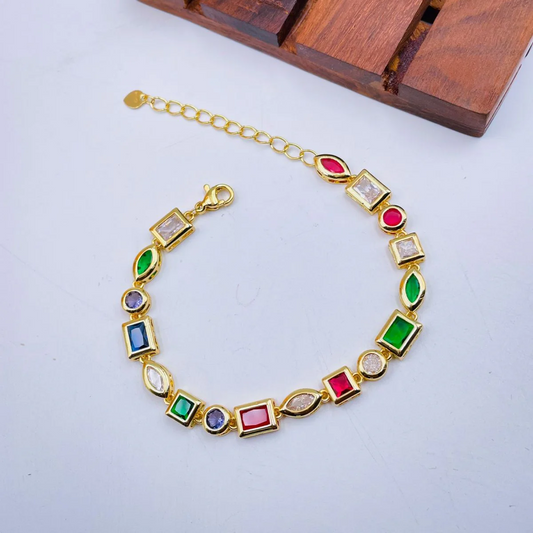 Multi Coloured Crystal Bracelet