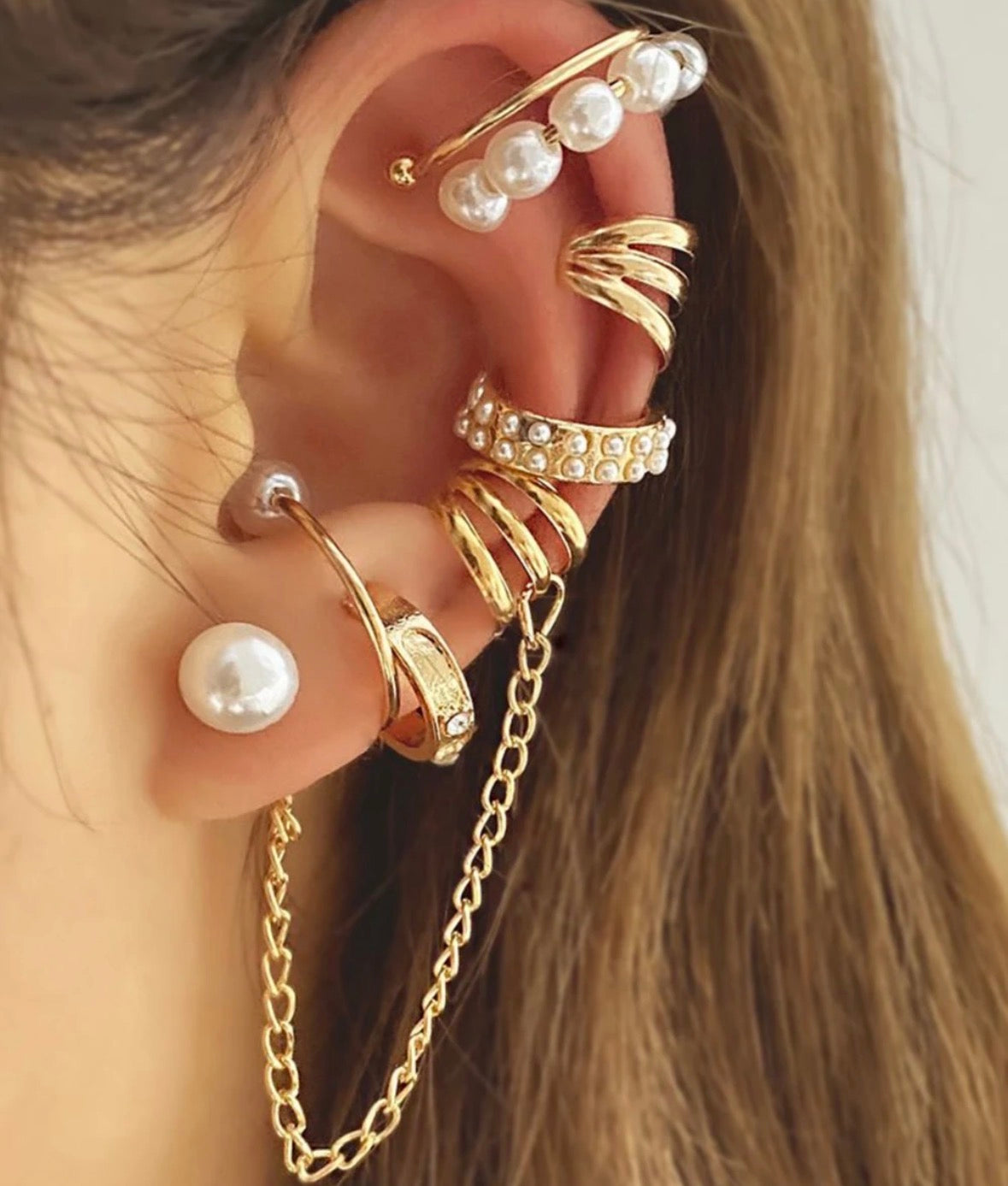 Pearl Ear cuff Set