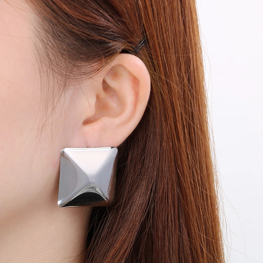 Silver Pyramid Stud