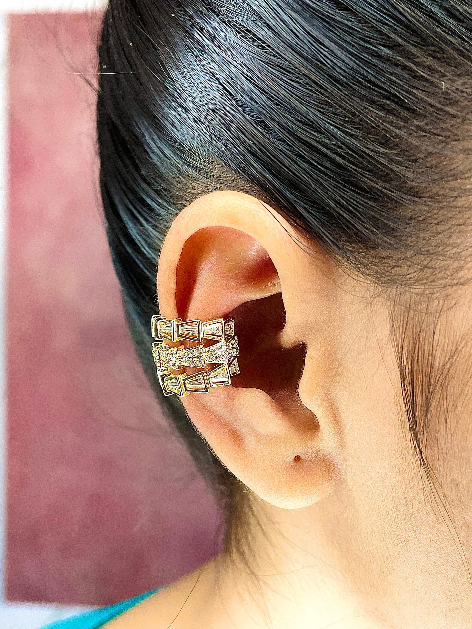 Baguette Triple Line Earcuff(Single)