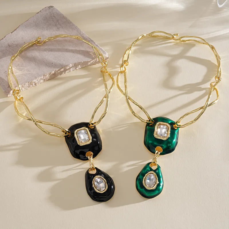 Crystal Drop Statement Necklace