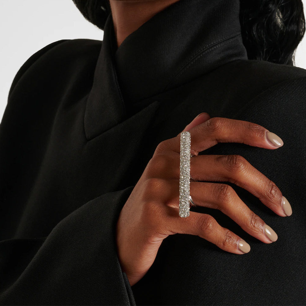 Dazzled Double Finger Ring