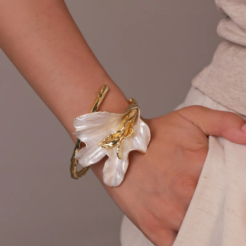 White Lily Cuff Kada