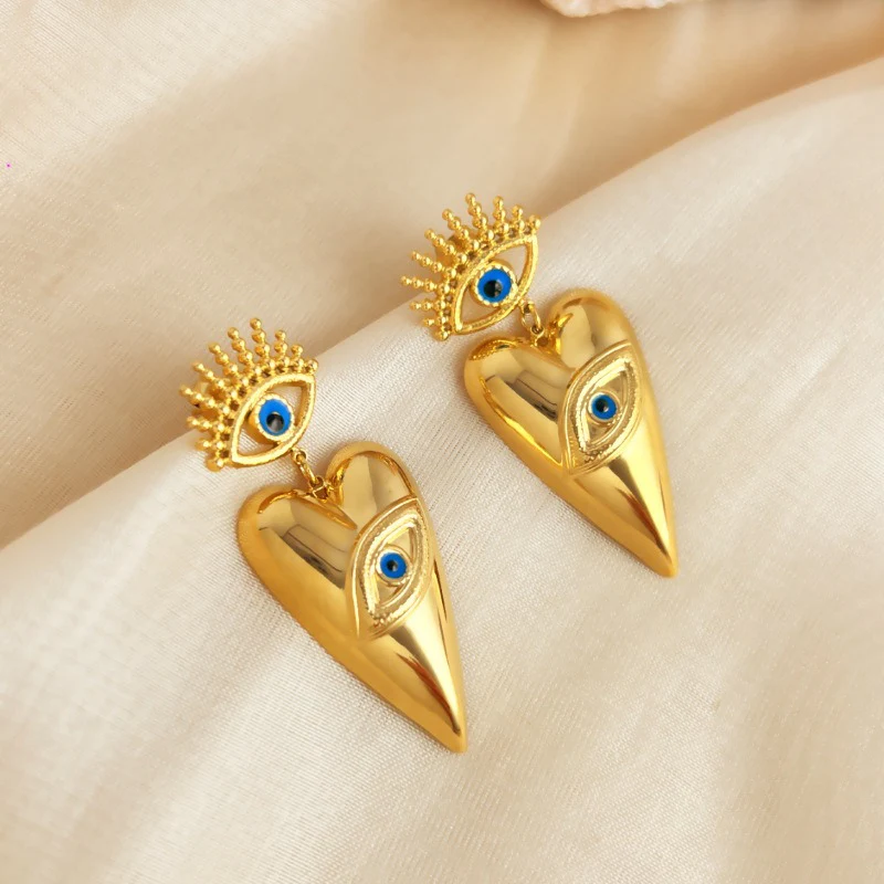 Evil Eye Dangler Earrings
