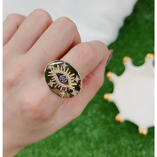 Diamond Evil Eye Ring