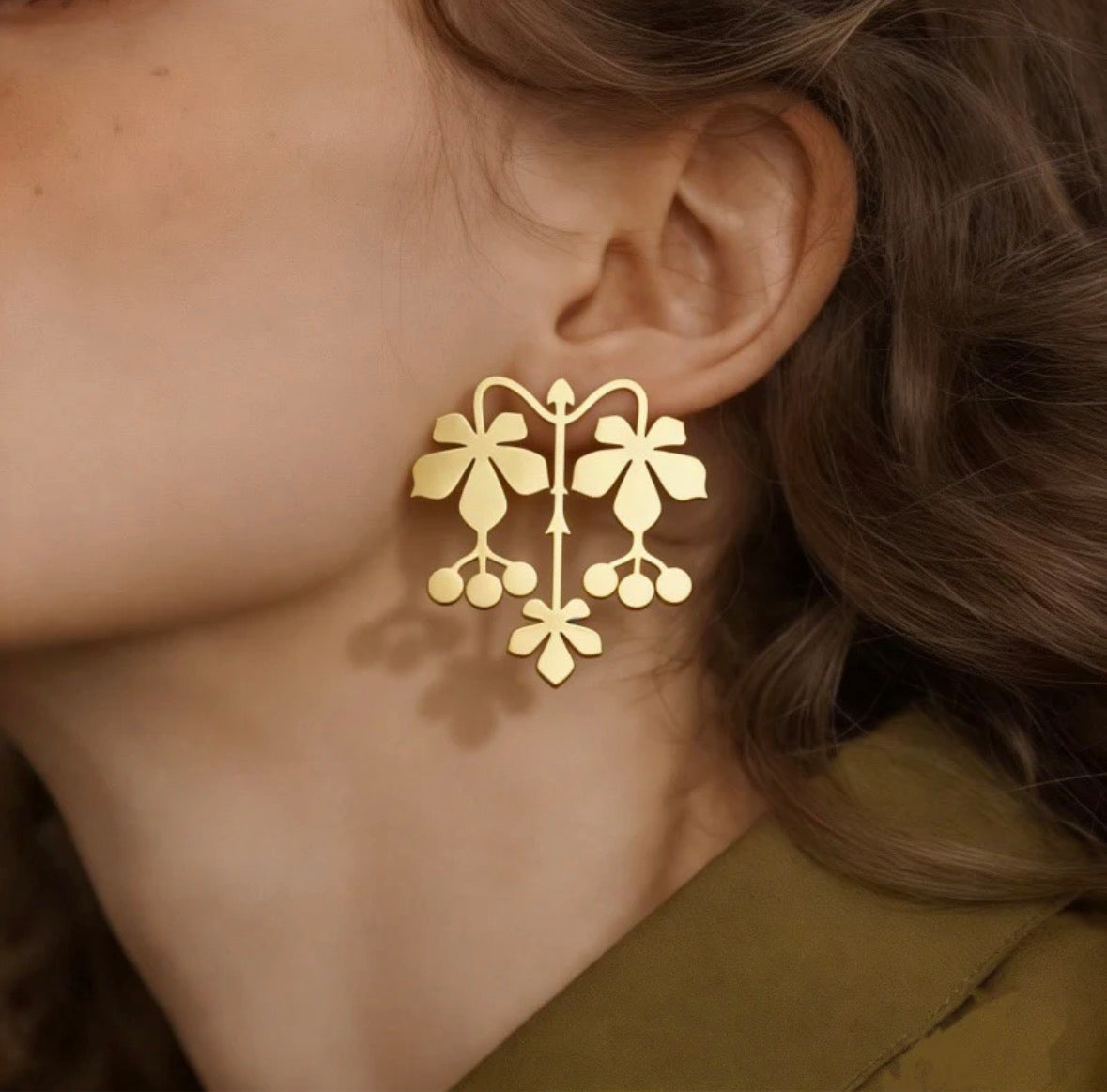 Maple Leaf Stud Earrings