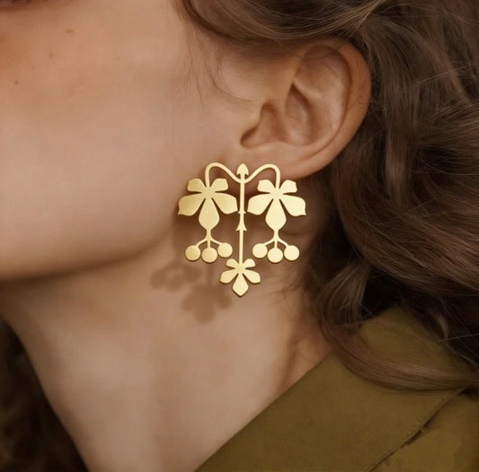 Maple Leaf Stud Earrings